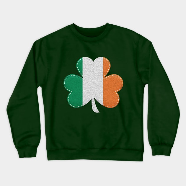 Irish Flag Irish Shamrock Crewneck Sweatshirt by vladocar